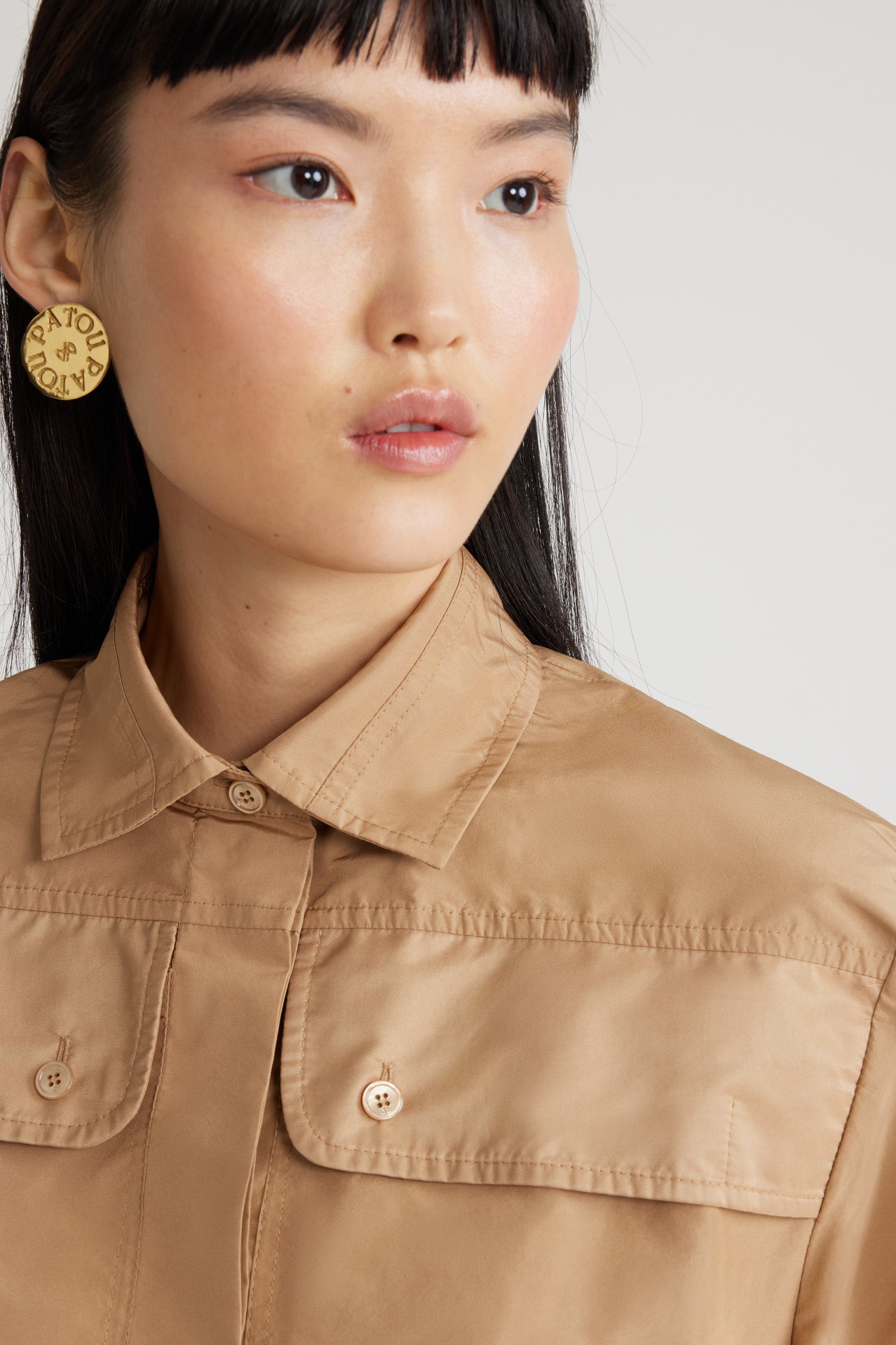Chemise safari en faille recyclée