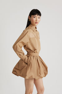 Chemise safari en faille recyclée