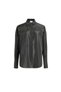 Chemise safari en faille - Noir