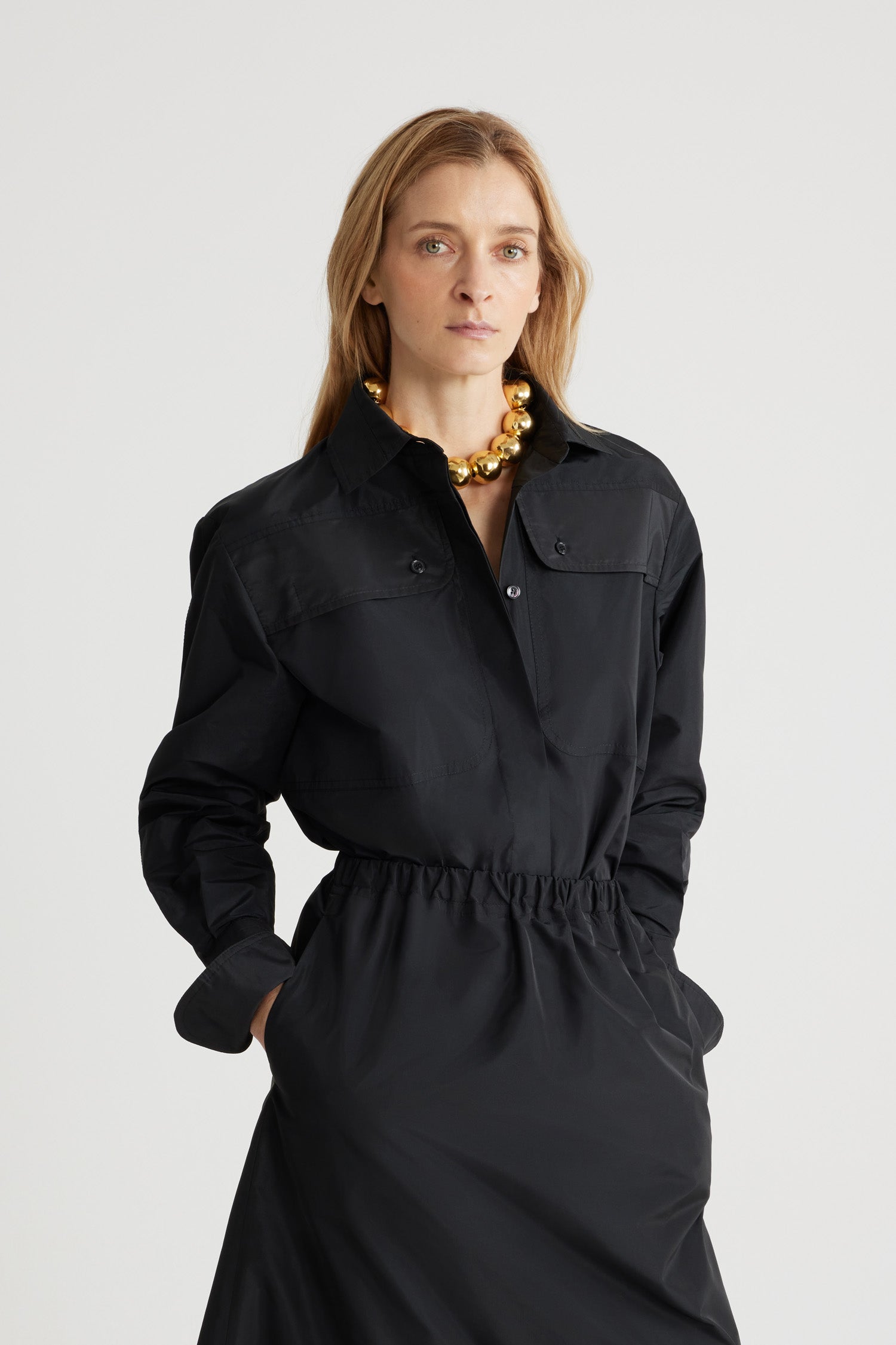 Chemise safari en faille recyclée