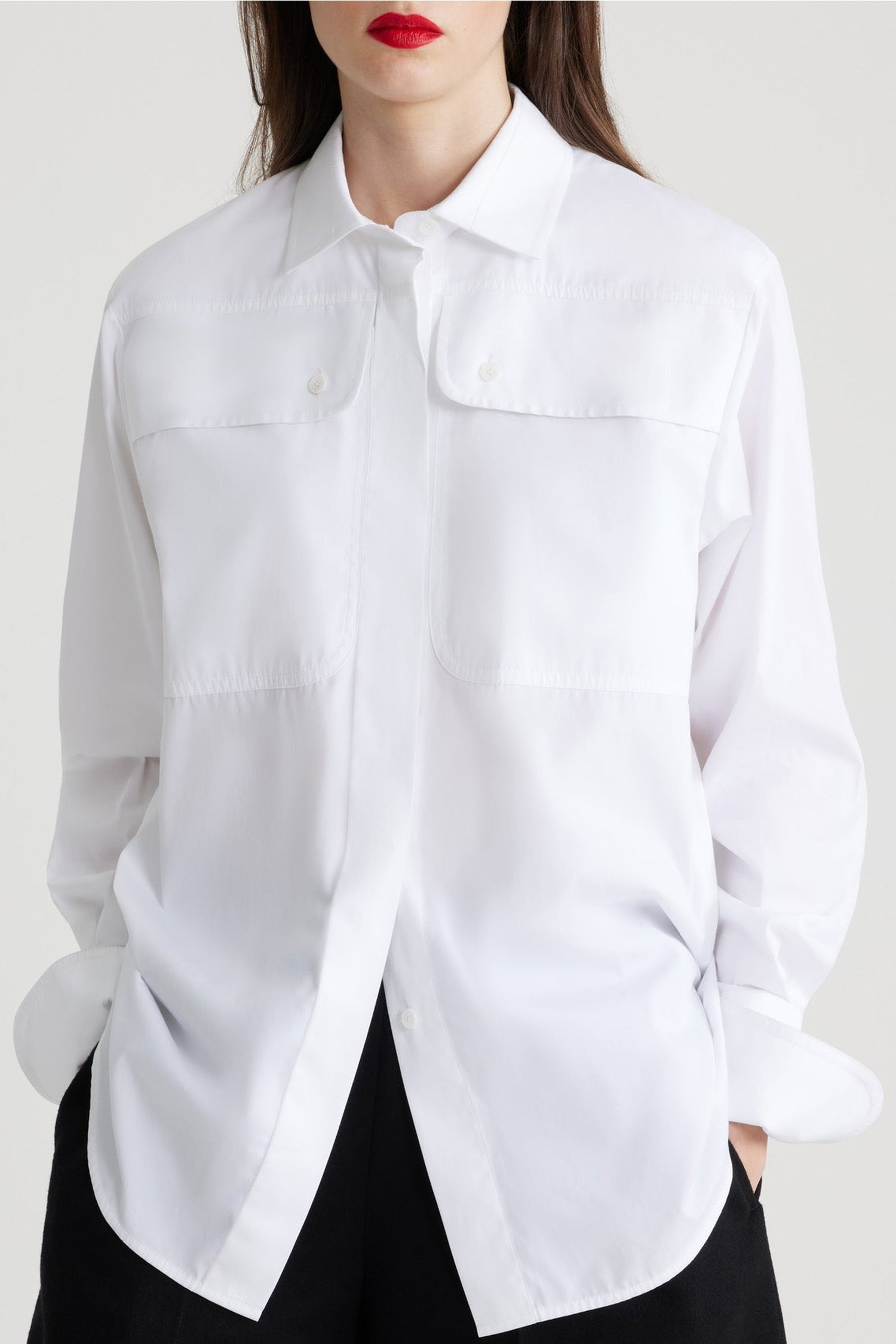 Chemise safari en coton - Blanc