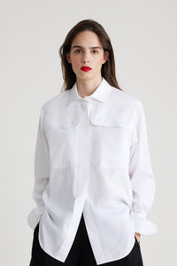 White / Chemise safari en coton bio