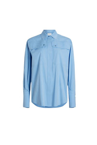 Airy Blue / Chemise safari en coton bio