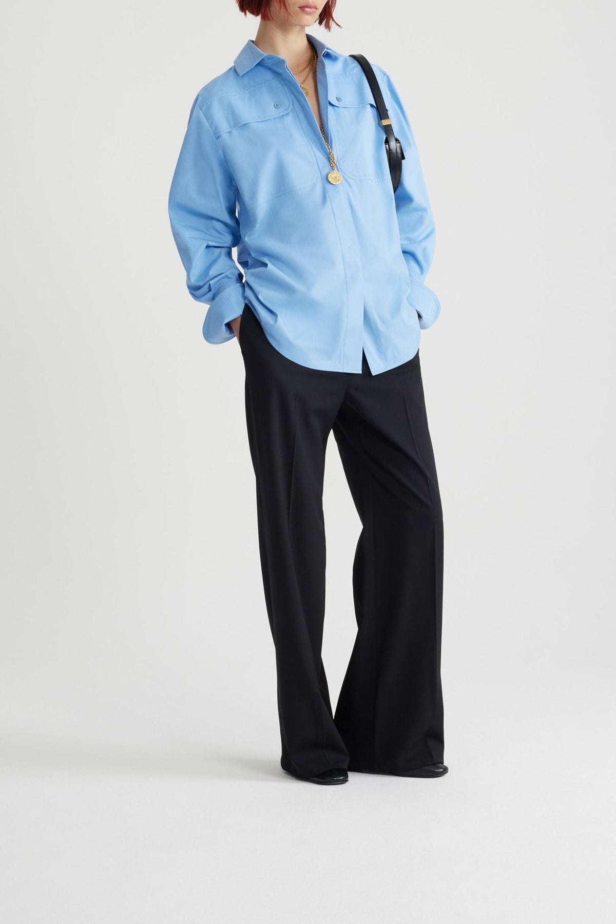 Airy Blue / Chemise safari en coton bio