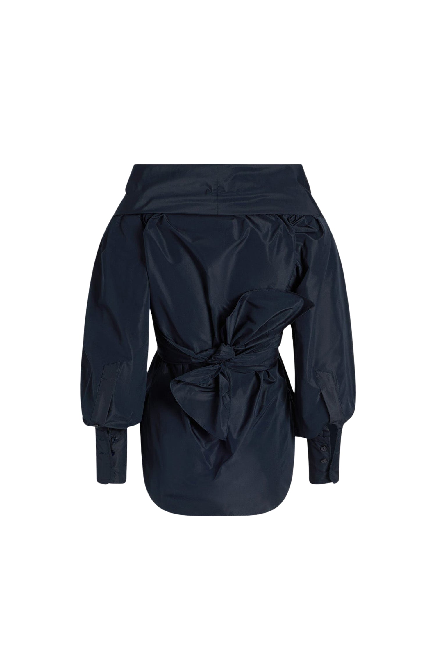 Blouse croisée en faille - Bleu Marine