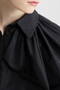 Blouse bouffante en faille - Noir