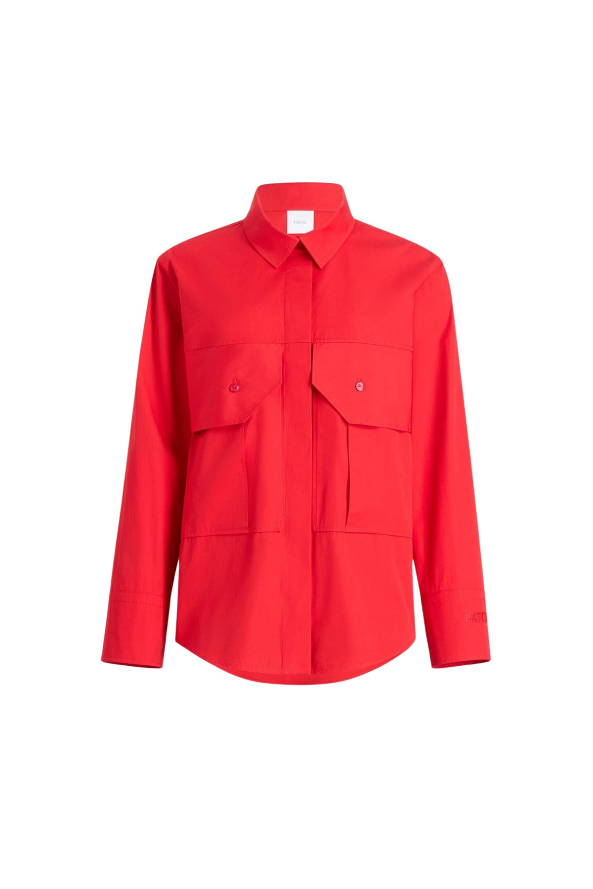 Elixir Red / Blouse cargo en popeline de coton bio