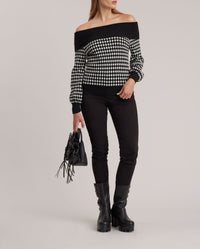 Pull Blackbird en laine - Black & White