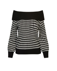 Pull Blackbird en laine - Black & White