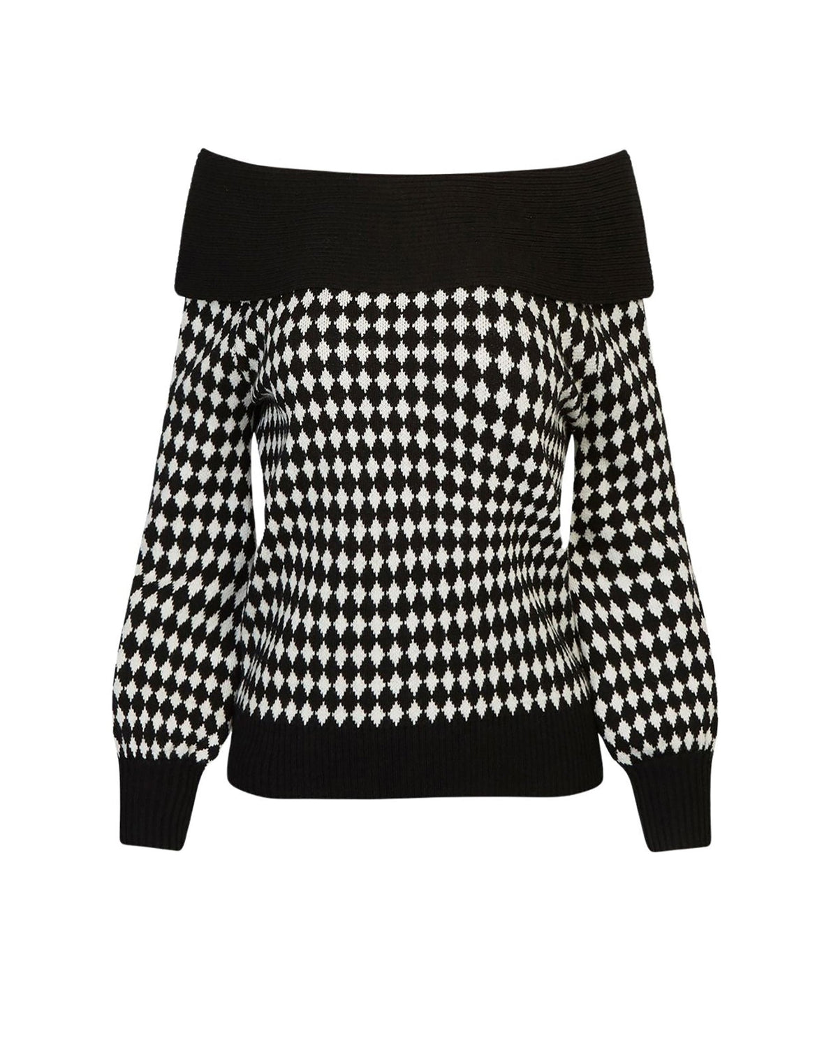 Pull Blackbird en laine - Black & White