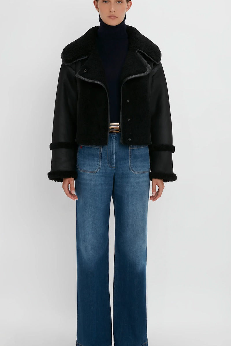 Shearling Jacket - Black/Black