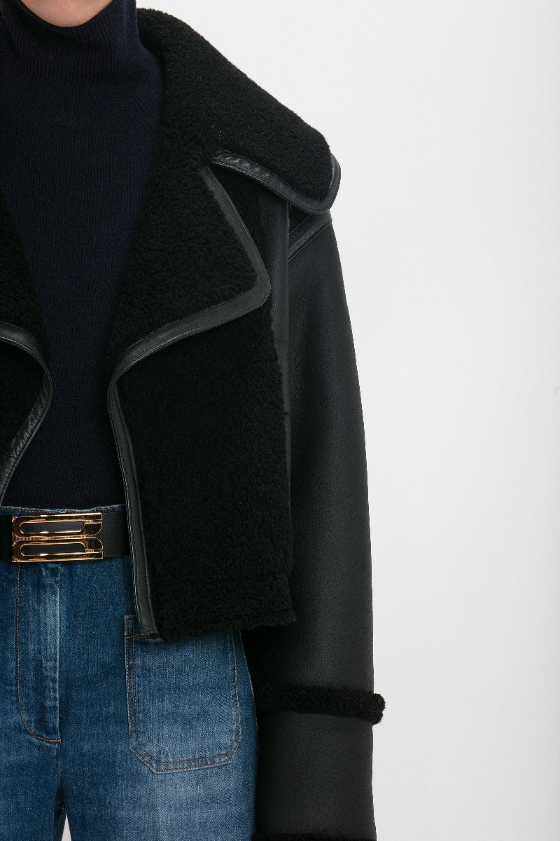 Shearling Jacket - Black/Black