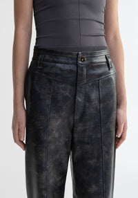 Pantalon Blade en cuir - Washed Grey