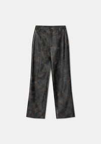 Pantalon Blade en cuir - Washed Grey