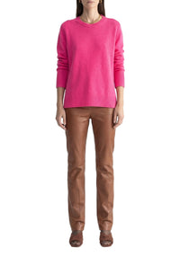 Pantalon droit Blair en cuir - Rust