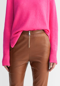 Pantalon droit Blair en cuir - Rust