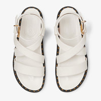 Blaise sandals in leather - Latte & Gold