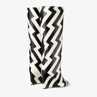 Blake tall boots with 85 leather heel - Latte & Black