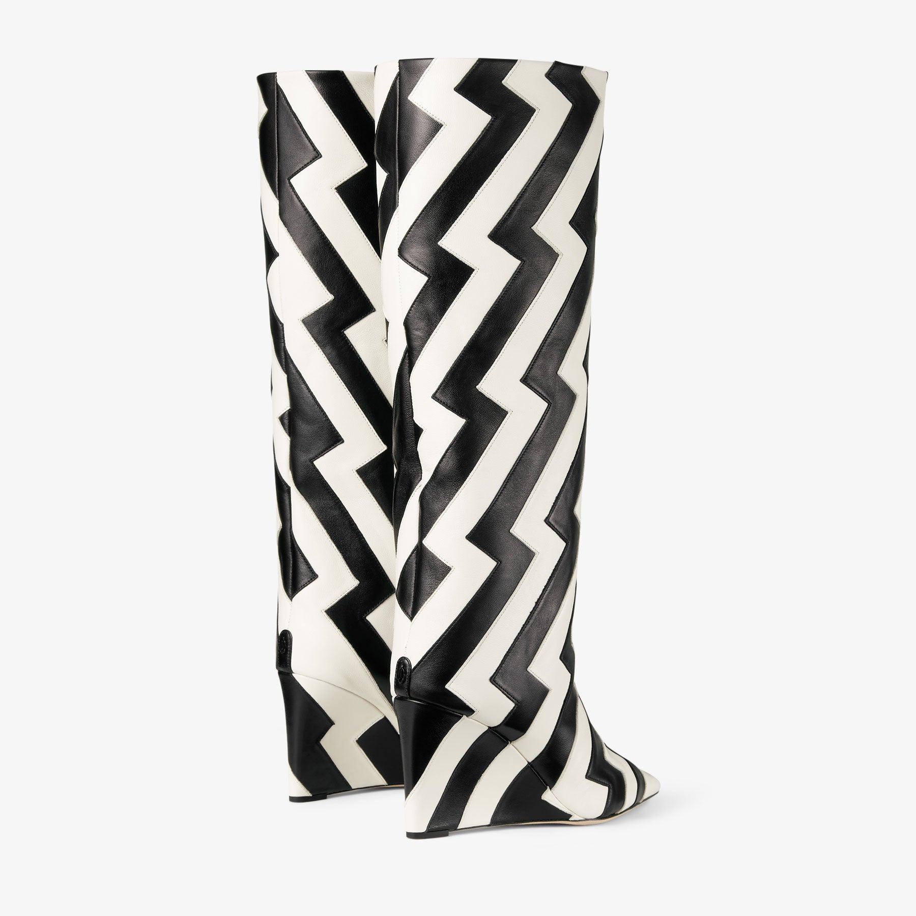 Blake tall boots with 85 leather heel - Latte & Black