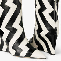 Blake tall boots with 85 leather heel - Latte & Black