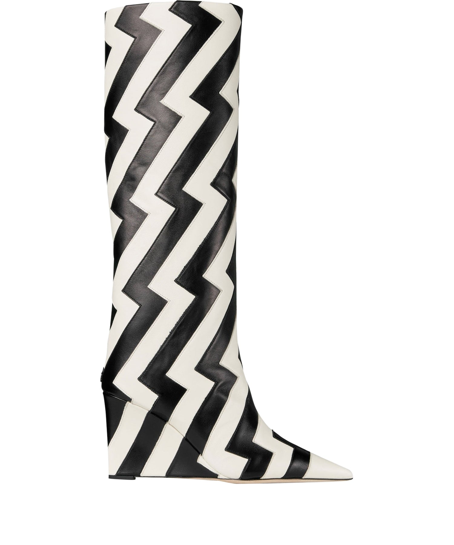 Blake tall boots with 85 leather heel - Latte & Black