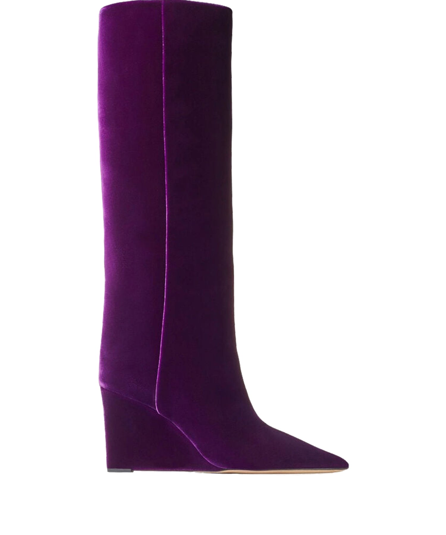 Blake Mid-High 85 Velvet Boots - Blackcurrant