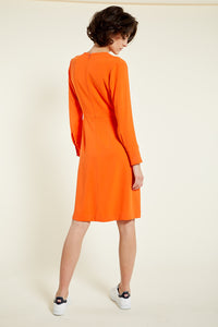 2qty RELIQUAT 90€ 0%  / Robe col V Blida - Orange