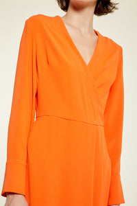 2qty RELIQUAT 90€ 0%  / Robe col V Blida - Orange