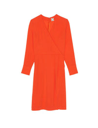 2qty RELIQUAT 90€ 0%  / Robe col V Blida - Orange