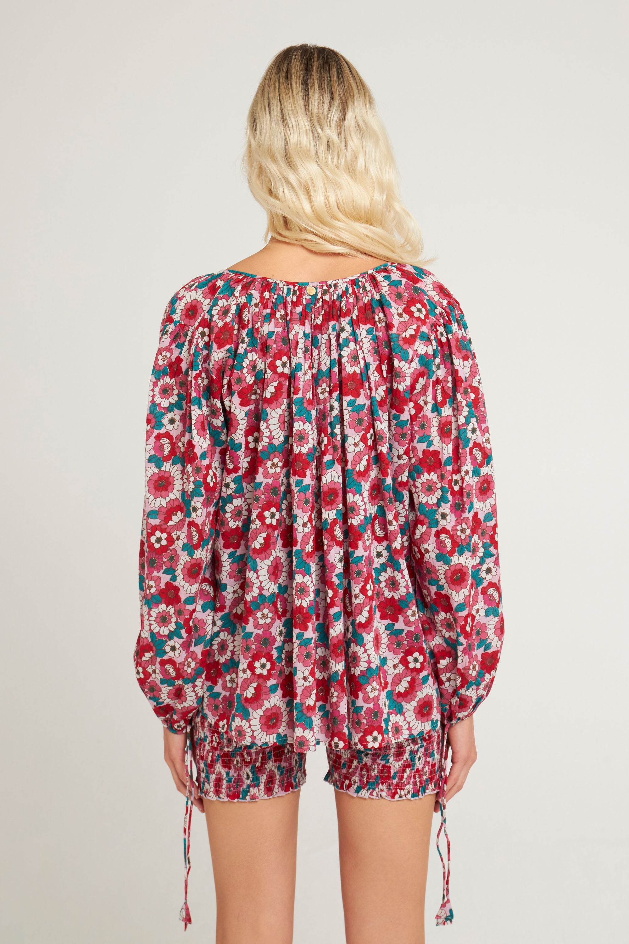 RED BLOSSOM BLOUSE