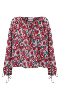 RED BLOSSOM BLOUSE