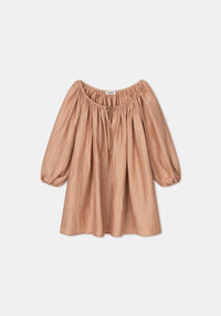 Robe Blossom ample en lin - Apricot