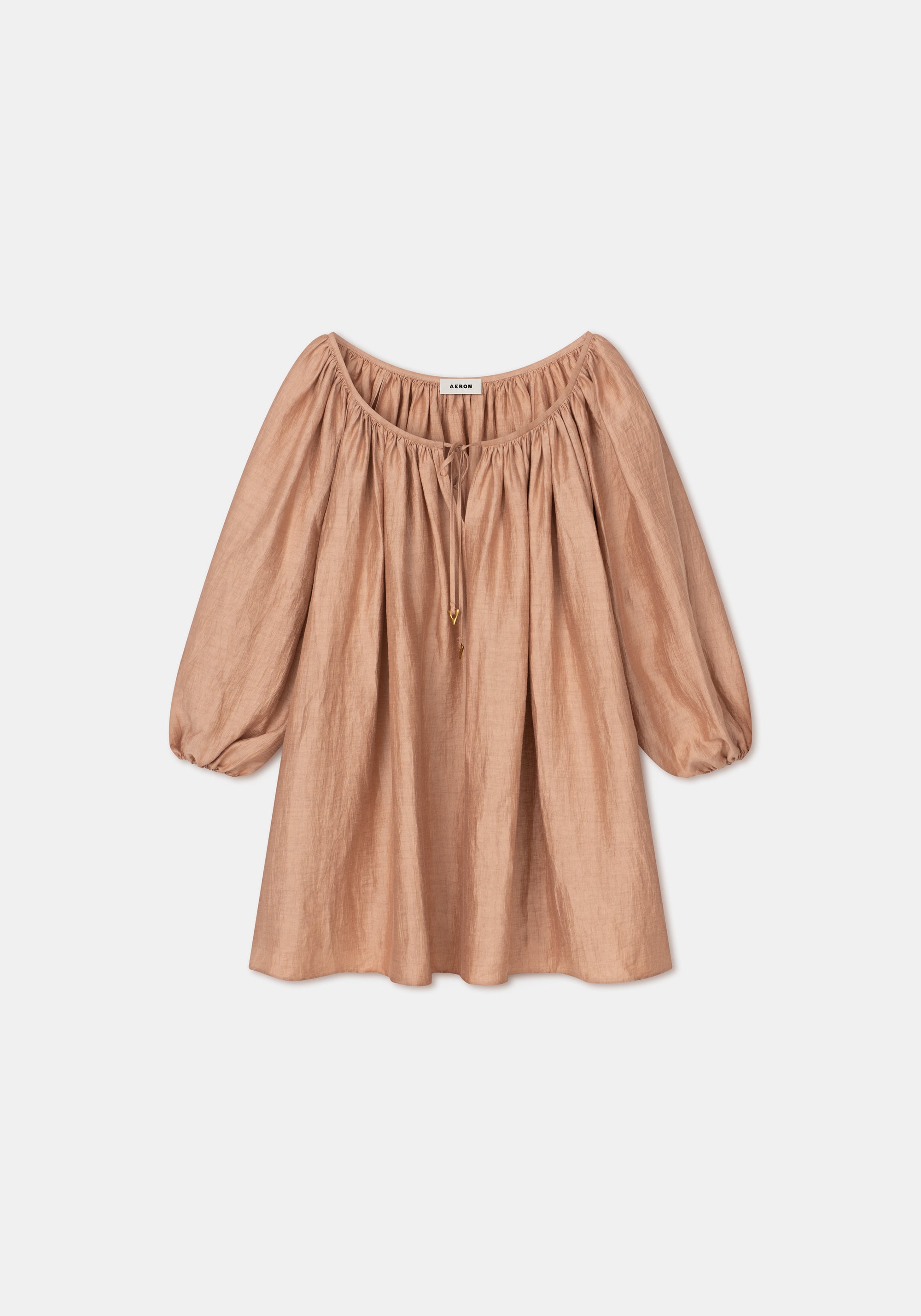 Robe Blossom ample en lin - Apricot