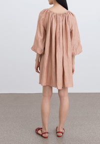 Robe Blossom ample en lin - Apricot