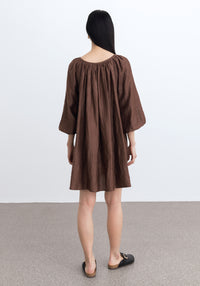 Robe courte Blossom en lin - Sienna