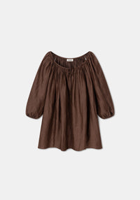Robe courte Blossom en lin - Sienna
