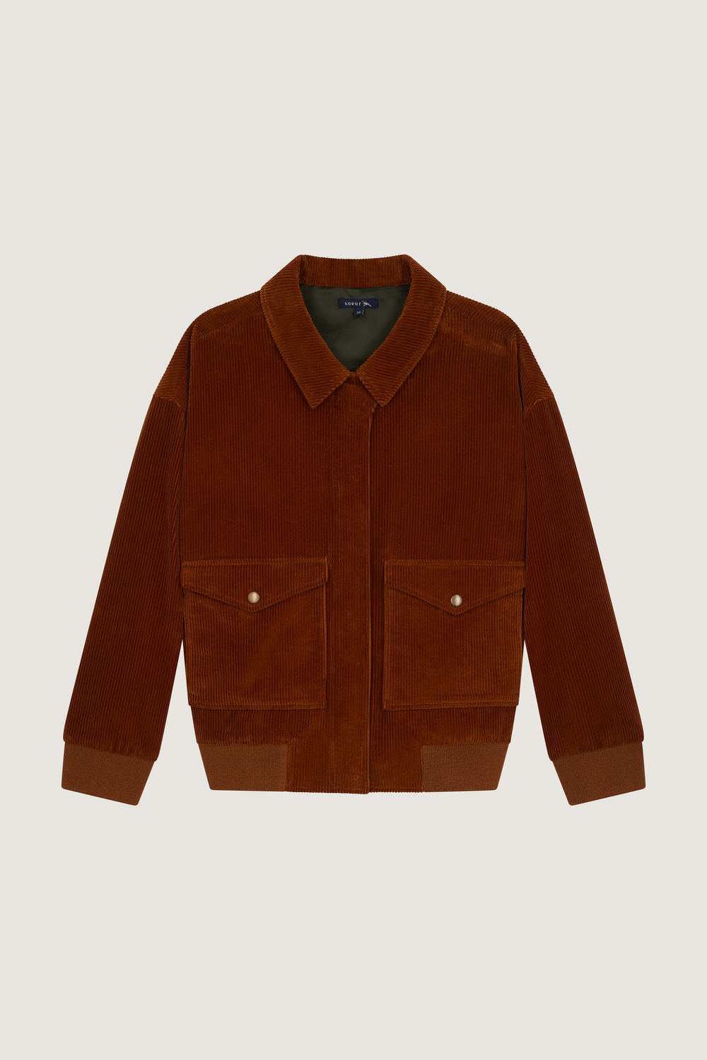 ROUILLE _ Blouson Voltaire en coton - Rouille