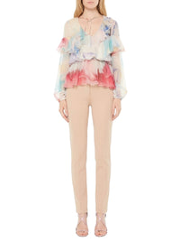 Blouse motif fleuri en soie - Sorolla Multicolor
