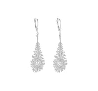 "Blue Velvet" earrings in 18K white gold set with diamonds - White gold