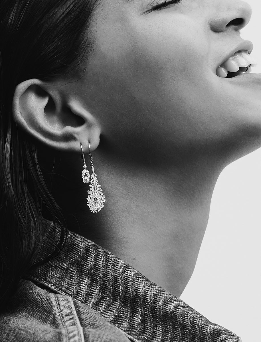 BLUE VELVET BOUCLES D'OREILLES DORMEUSES