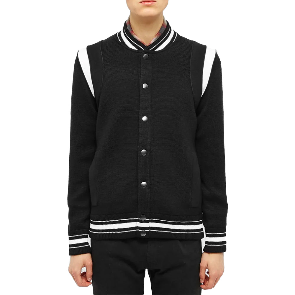 Bomber en maille bicolore Givenchy - Noir & Blanc