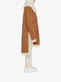 Parka en cuir - Blanc & Beige