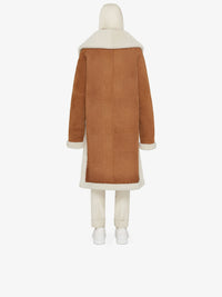 Parka en cuir - Blanc & Beige