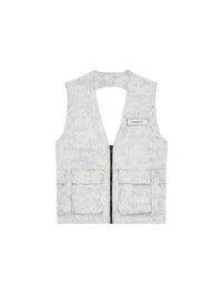 Veste cargo sans manches - Beige & Black