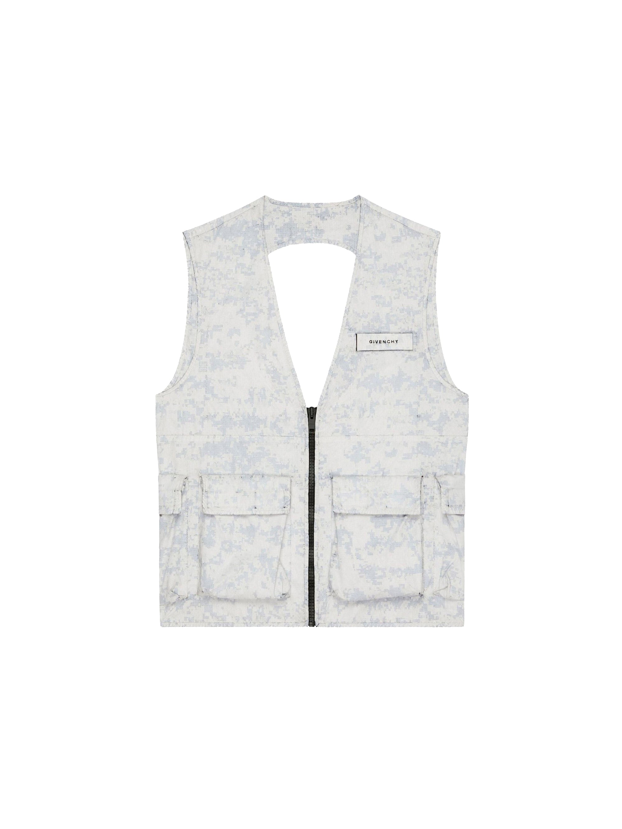 Veste cargo sans manches - Beige & Black