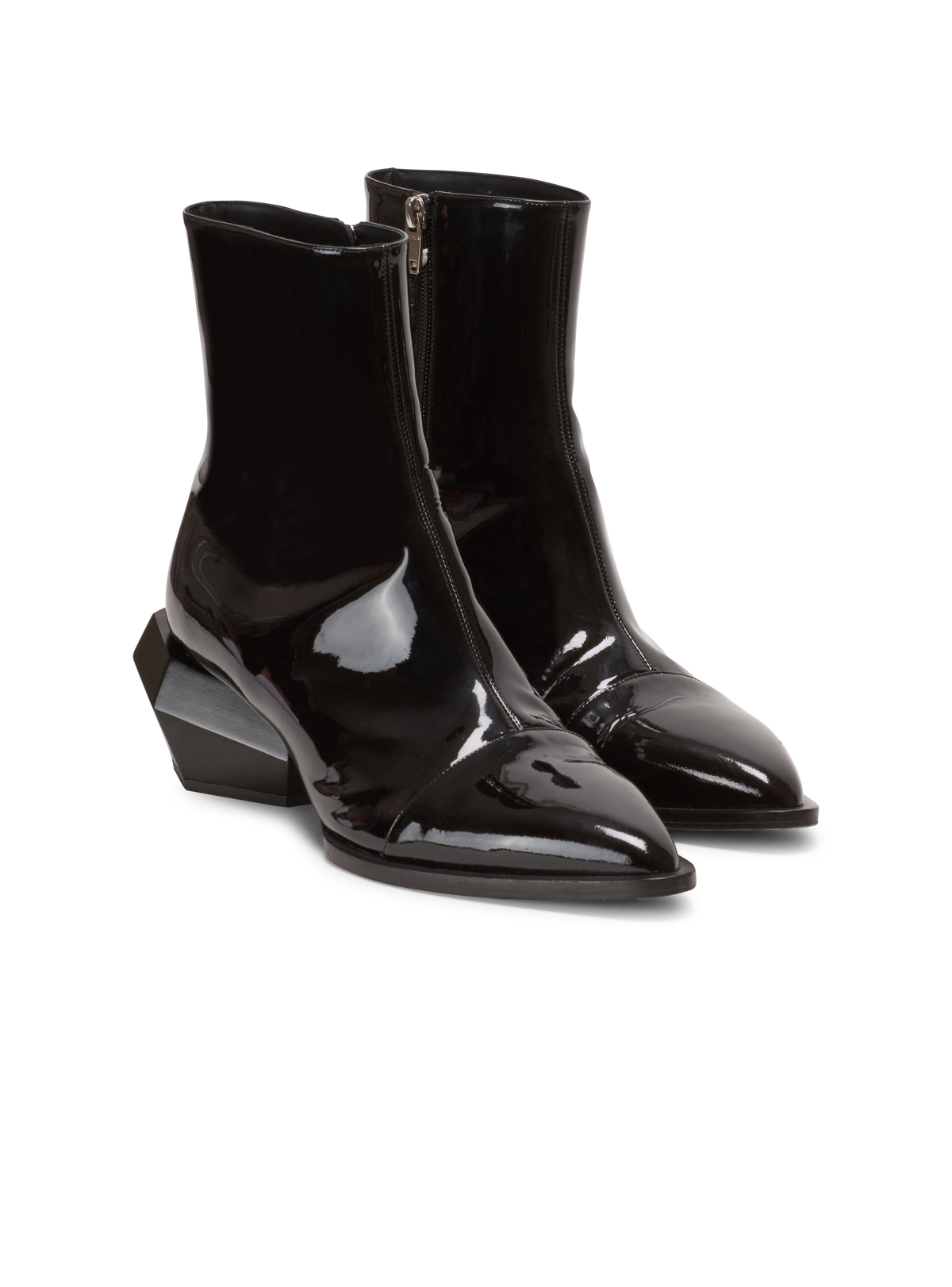 Bottines billy en cuir verni - Noir