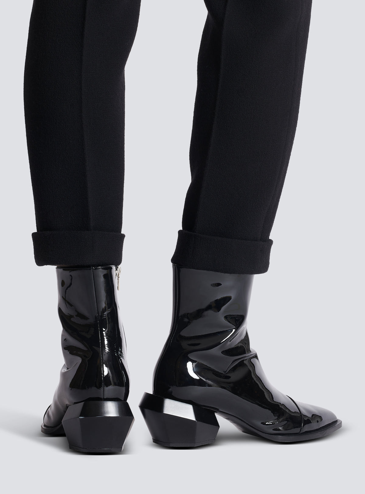 Bottines billy en cuir verni - Noir