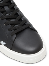 Baskets b-court en cuir imprimé - Noir & Blanc