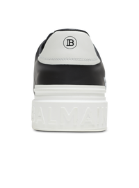 Baskets b-court en cuir imprimé - Noir & Blanc