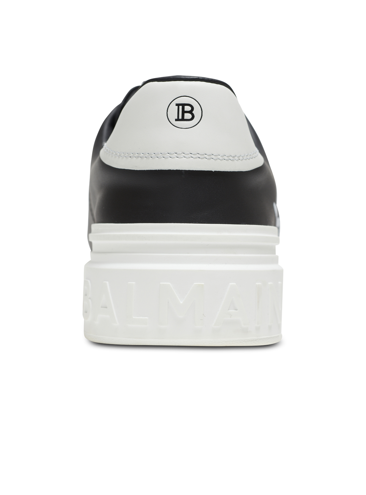 Baskets b-court en cuir imprimé - Noir & Blanc